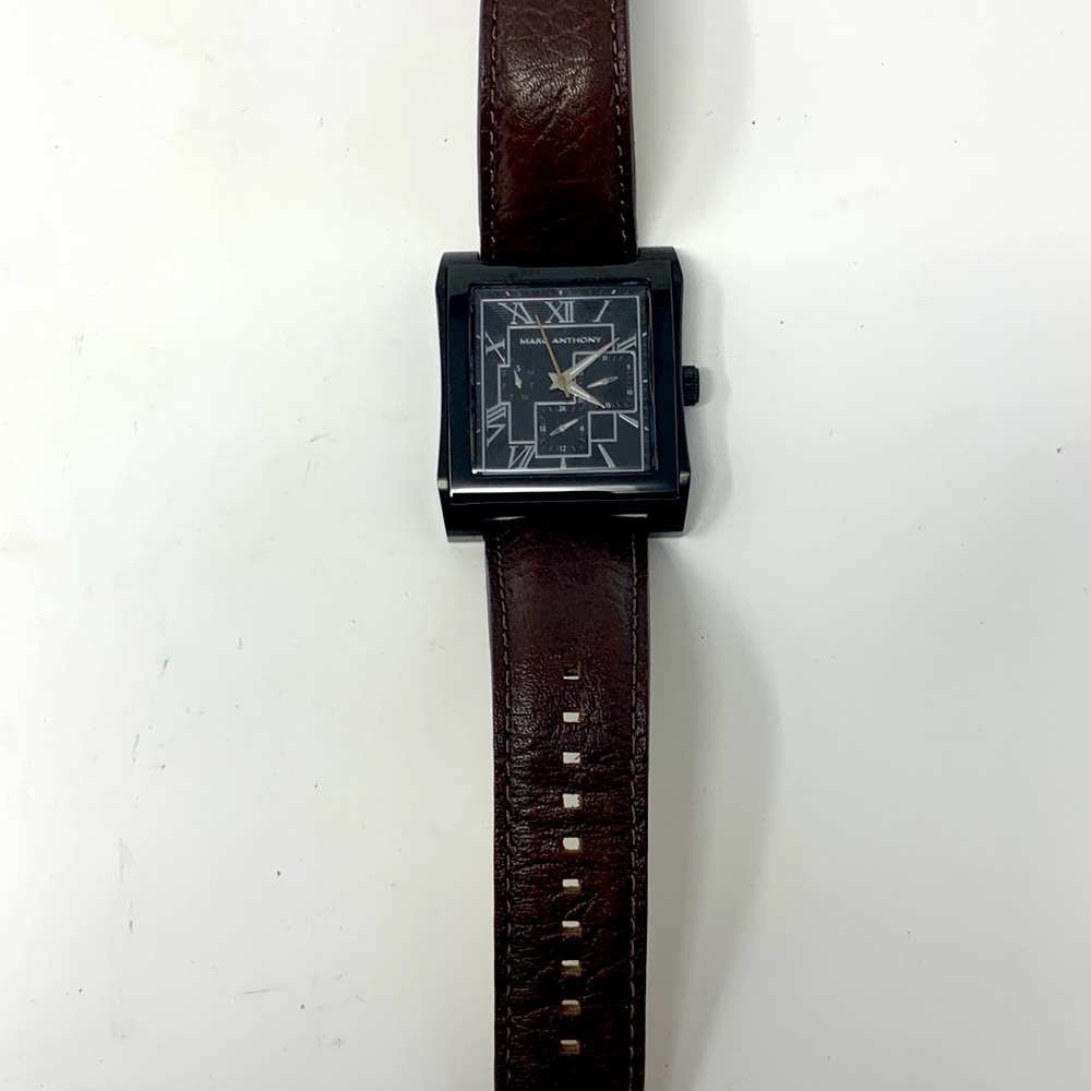 Marc Anthony Mens Leather Watch